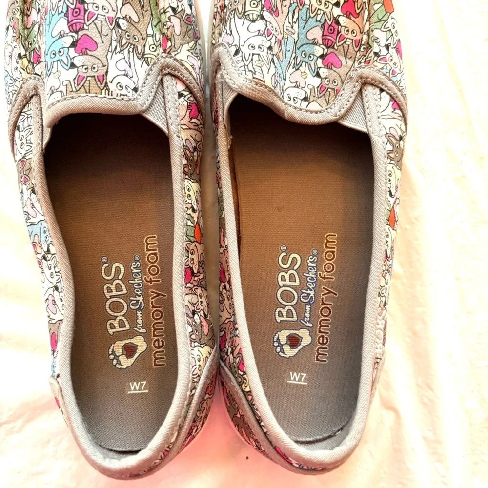 BOBS from Skechers Be Cute Pups Freshness Slip on sneakers gray SZ 7 NWOT
